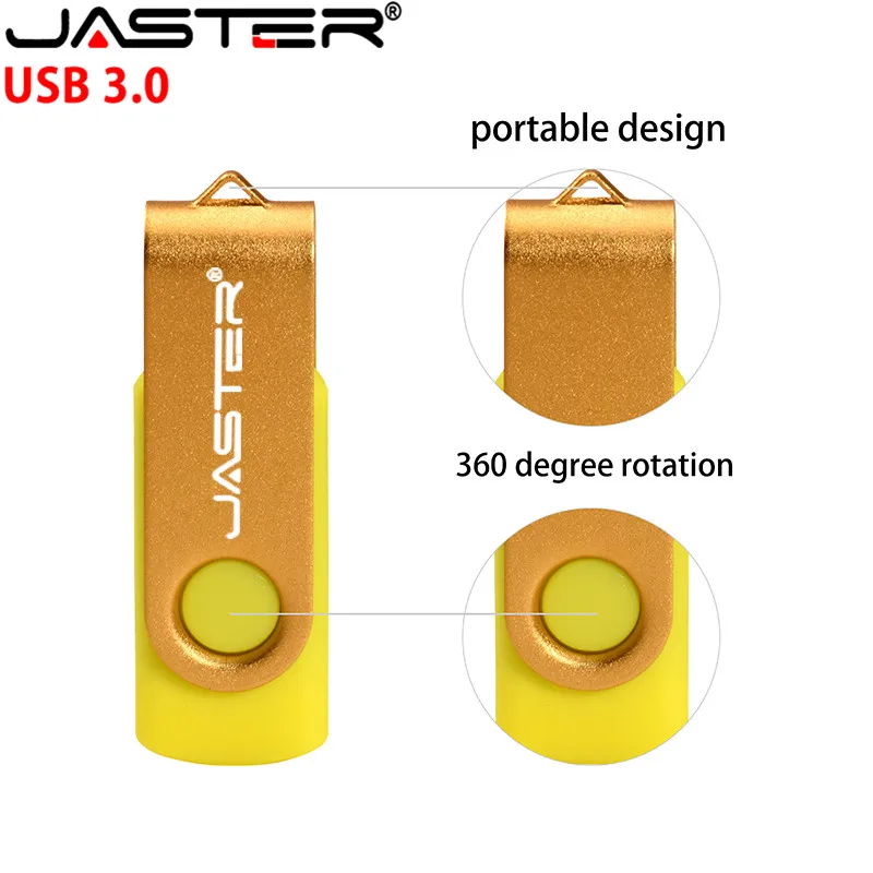 JASTER высокоскоростной флеш накопитель USB 3 0 Roation Флешка USB3.0 64 ГБ 32 16 металлический u