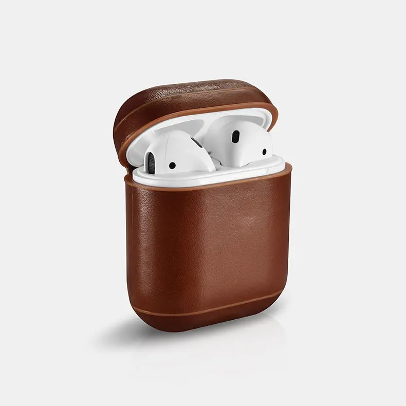 Чехол из натуральной кожи для Apple Airpods 1 2 Bluetooth наушники для Air pod чехол противоударный защитный чехол для наушников