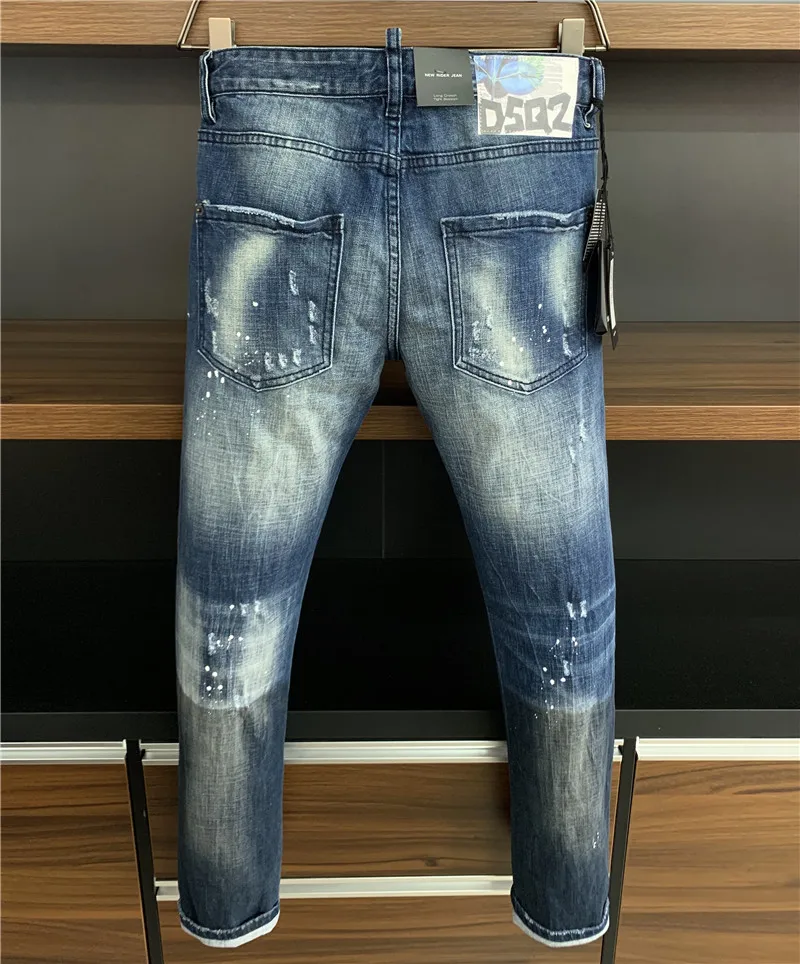 

Dsquared2 Cool Guy Hole Jeans D2 Men Pants DSQ2 Embroidered Trousers 9615