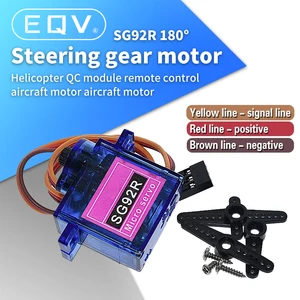 Сервопривод EQV SG92R Micro 9g, 2,5 кг, нейлоновое углеродное волокно, сменные шестерни SG90 Для радиоуправляемой модели, запчасти для аэромодели вертолета