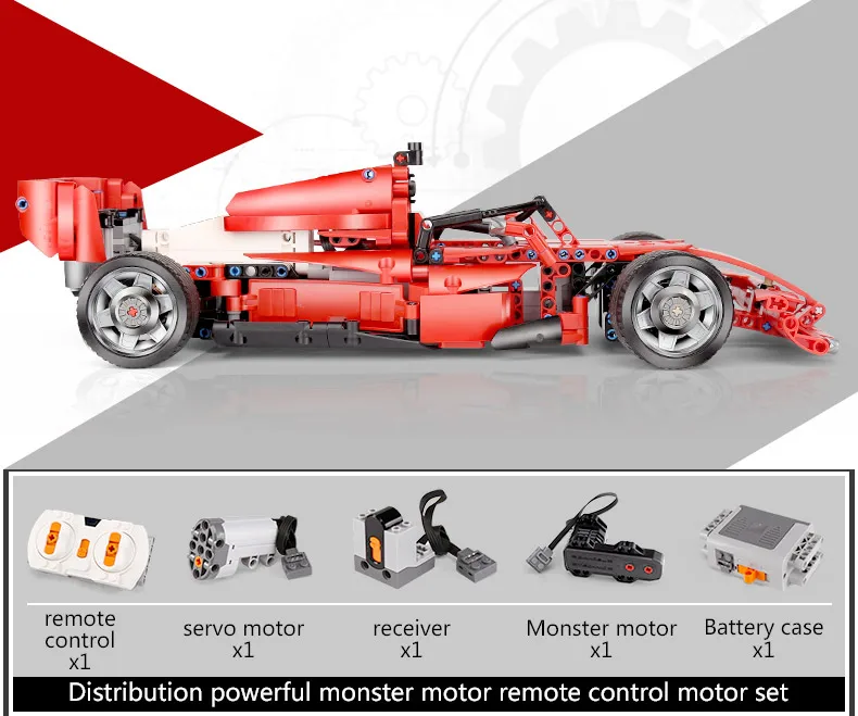 Yeshin MOC, моторная техника, автомобиль F1, скоростной гоночный автомобиль, строительные блоки, кирпичи, сборная модель автомобиля, детские игрушки