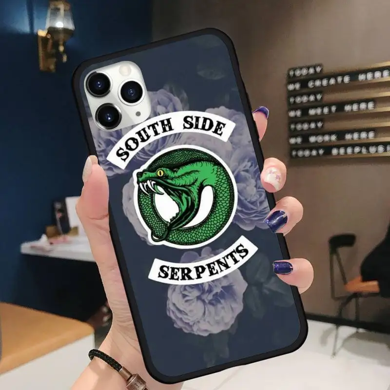 

American TV Riverdale Southside Serpents Phone Case for iPhone 11 12 pro XS MAX 8 7 6 6S Plus X 5S SE 2020 XR mini Funda