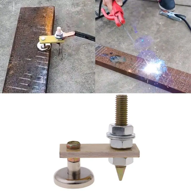 

Strong Magnetic Ground Clamp Connector with Conductive Rod Stud for Welding