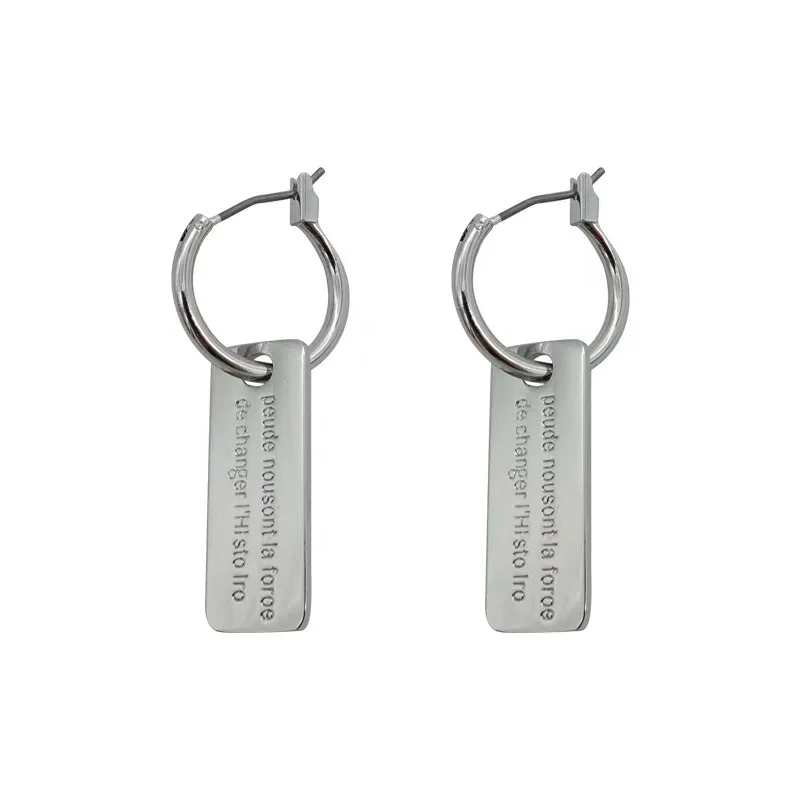 

TIMEONLY Unique Design Geometric Metal Letter Circle Drop Earrings for Women Girls Simple 2020 Hot Sale Creative Accessories