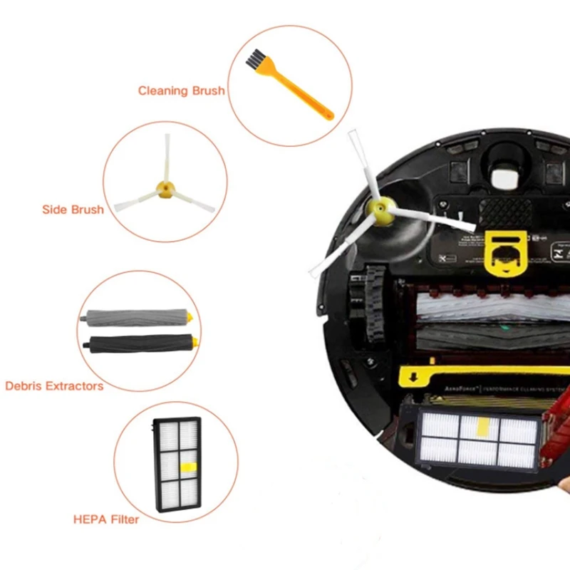 

HEPA Filters Brushes Replacement Parts Kit for IRobot Roomba 800 900 Series Accessories Kit
