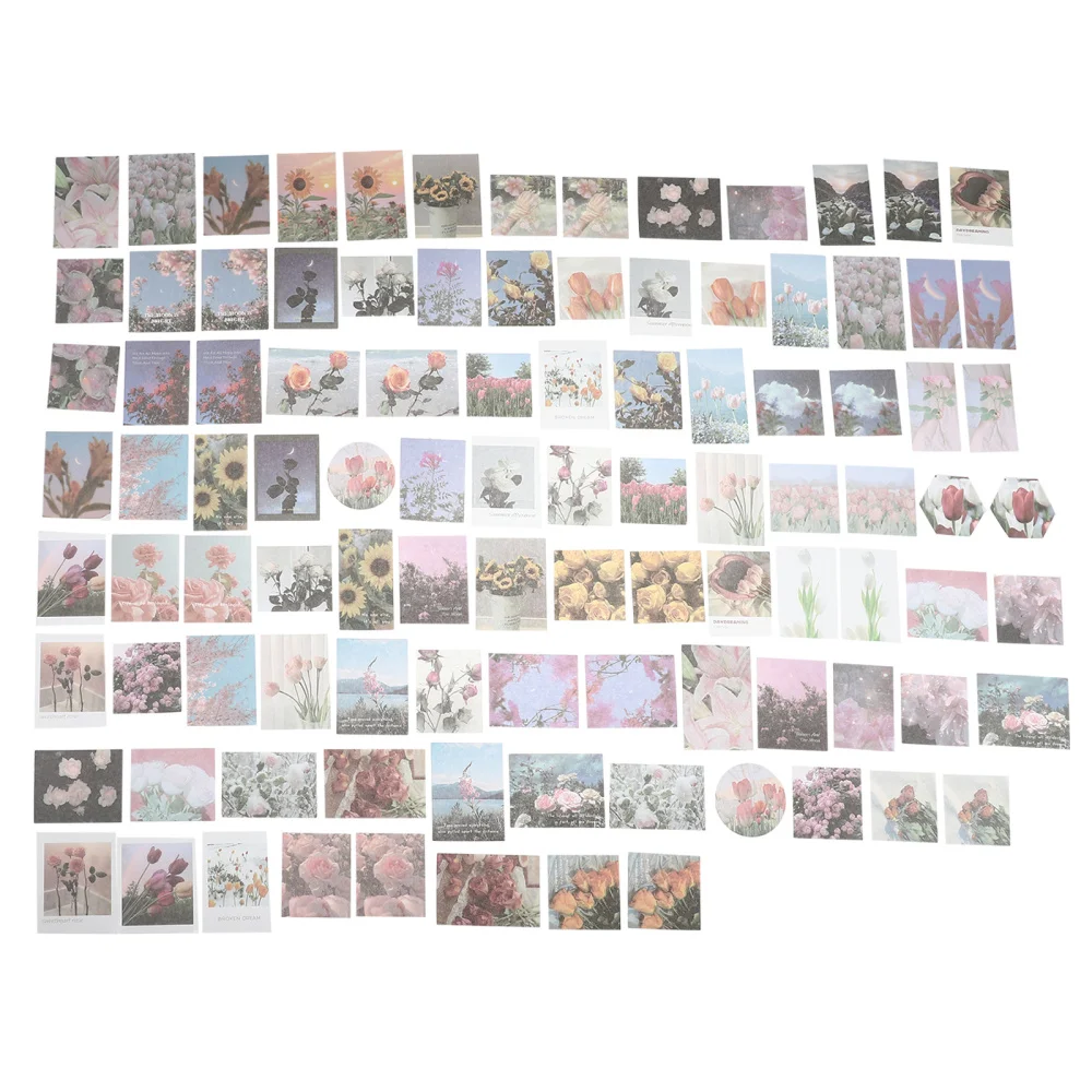 

200pcs DIY Scrapbook Stickers Self-Adhesive Paper Decals for Diary Planner