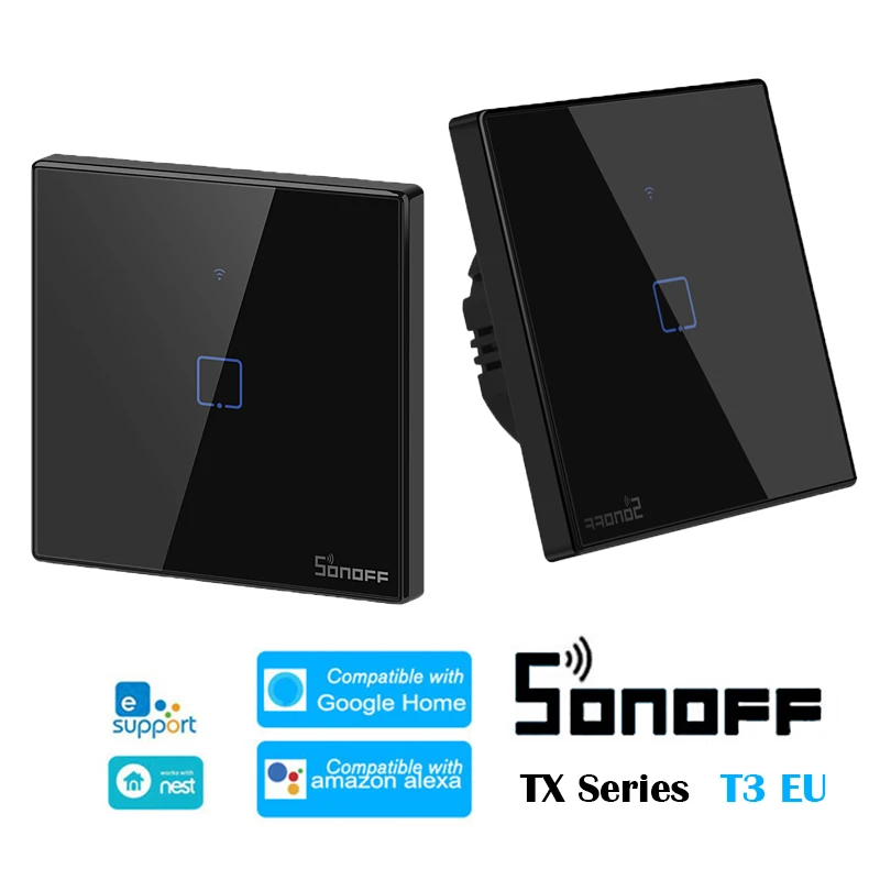 SONOFF T3 ЕС TX Series WiFi умные домашние переключатели RF 433 МГц разделенные Swtich