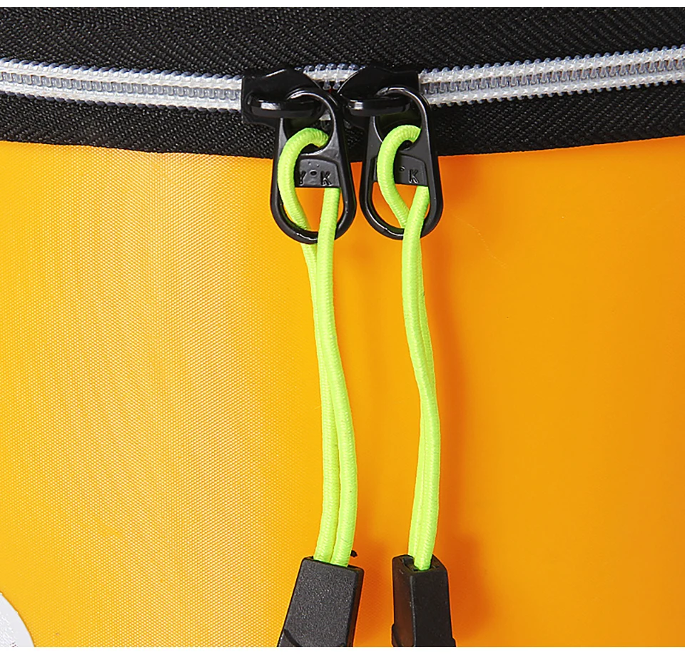 

Quality Heavy Duty Foldable Fishing Bucket with Shoulder Strap 3 Size Lightweight Canvas Bucket Portable Camping Fishing