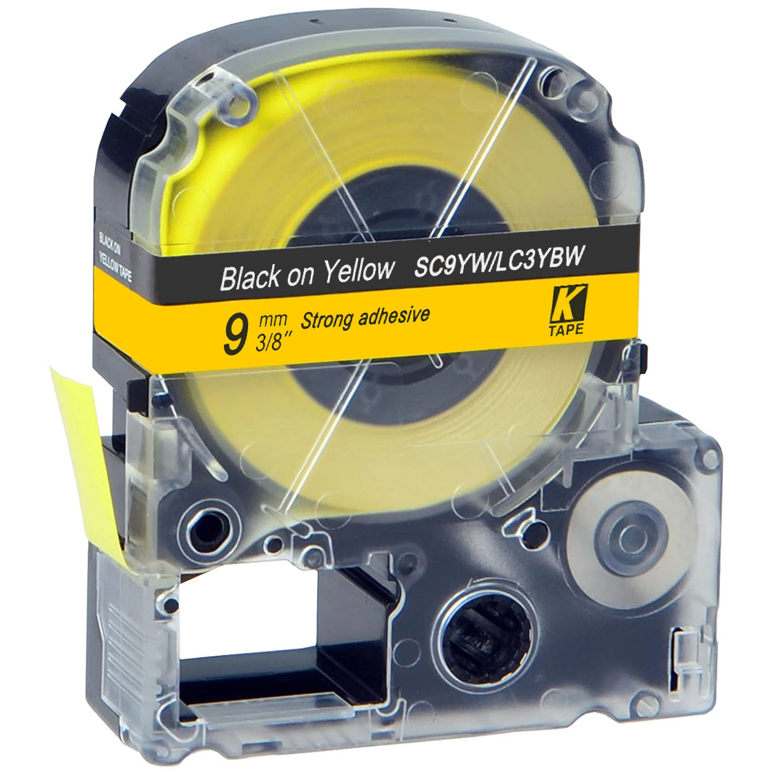 CIDY 10cs adhesive 9mm Black on Yellow LC-3YBW9 compatible SC9YW/LC-3YBW label tape for KingJim LW-600P LW700 LW800 SR530C | Компьютеры и