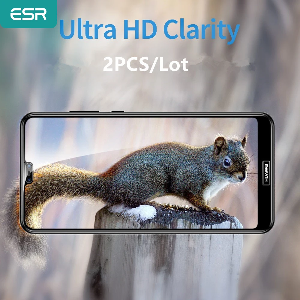 ESR 2 Pack для Huawei P20 Lite защита экрана 3D 9H изогнутое стекло P20Lite защитный полный
