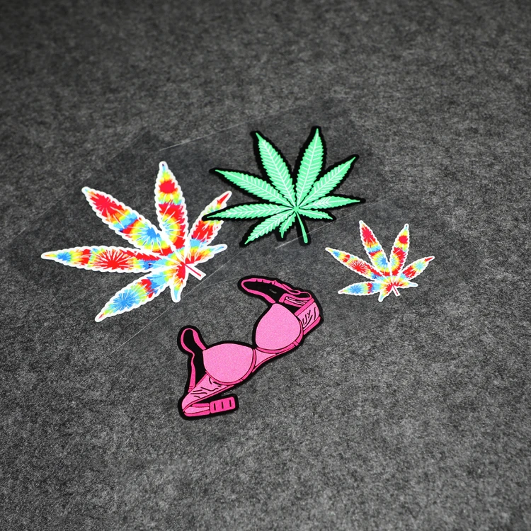 № S057 американская мода яркие цвета Листья мультфильм бюстгальтер Стайлинг автомобиля светоотражающие автомобильные наклейки и наклейки мотоциклетные переводки