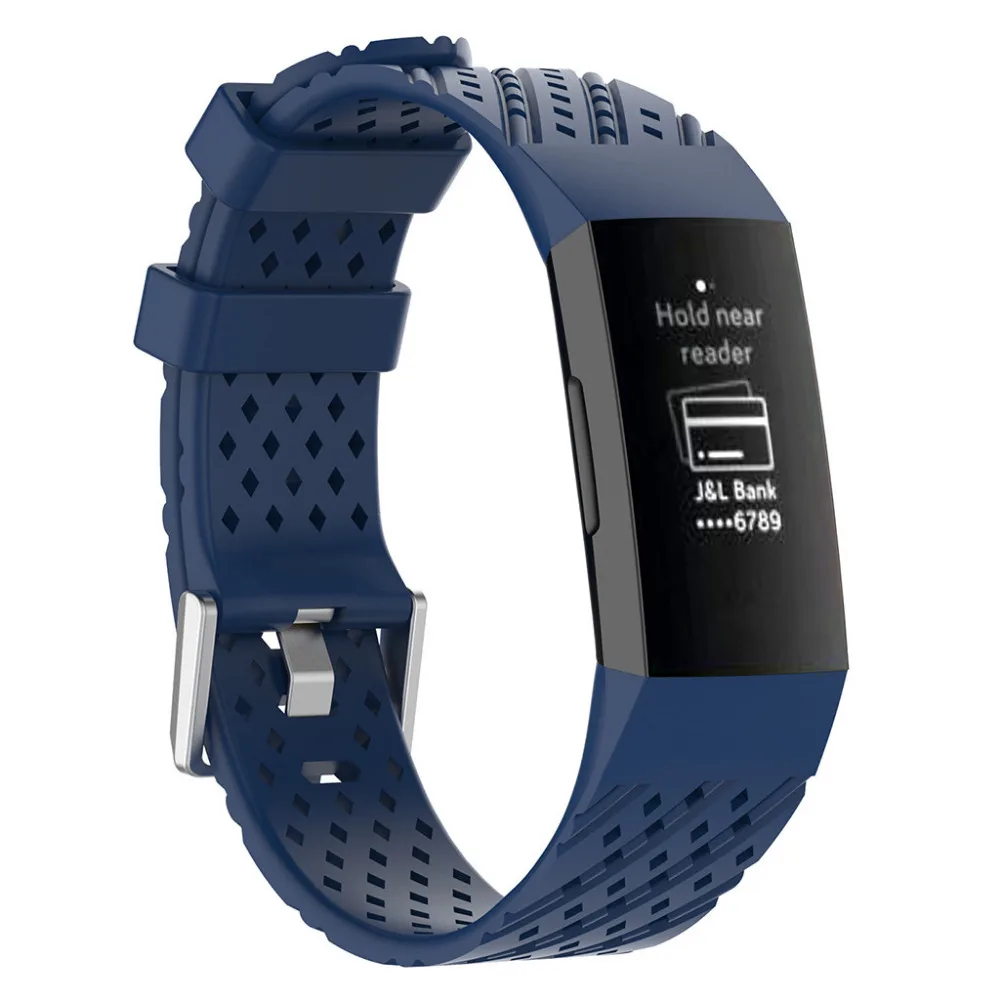 Браслет ремешок для fitbit модный спортивный дышащий силиконовый браслет ремешок для Fitbit Charge 3 Прямая поставка