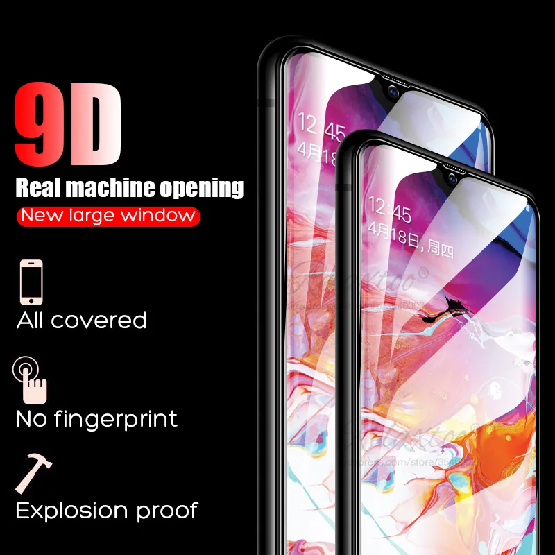 9D закаленное Стекло для samsung Galaxy A50 A70 A505F A705F Экран защитная плёнка для НУА Вэй на A10 A20 A20E A30 A40 A50 A60 Стекло