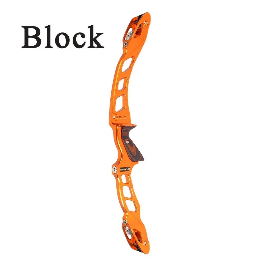 Yellow Block system Sanlida стрельба из лука чудо X10 высокого класса изогнутый лук стояк 2" CNC мишень ILF стояк деревянная ручка правая рука стрельба Спорт - Цвет: Yellow Block system