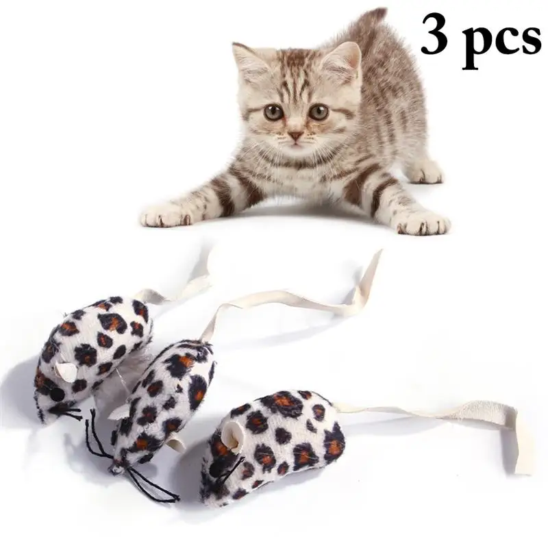 

3 Pcs/Set New Cat Chew Toy Plush Cats Bite Resistant Toys Interactive Realistic Mice Shaped Kitten Teasing Toy Cats Accessories