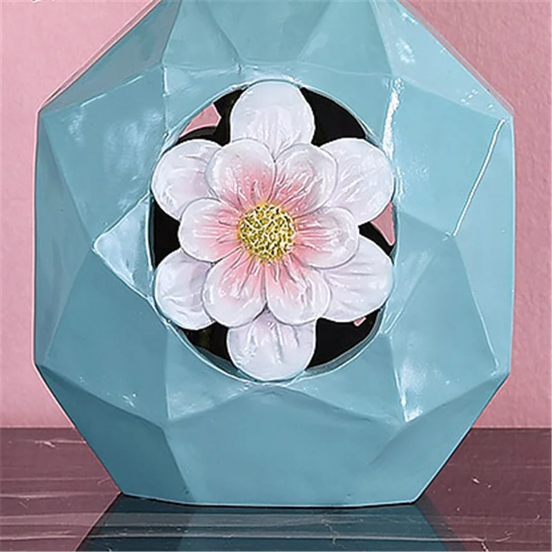 

Bao Guang Ta Creative Polygonal Geometric Vase Light Luxury Home Decor Nordic Living Room Restaurant Floral Arrangement A2725