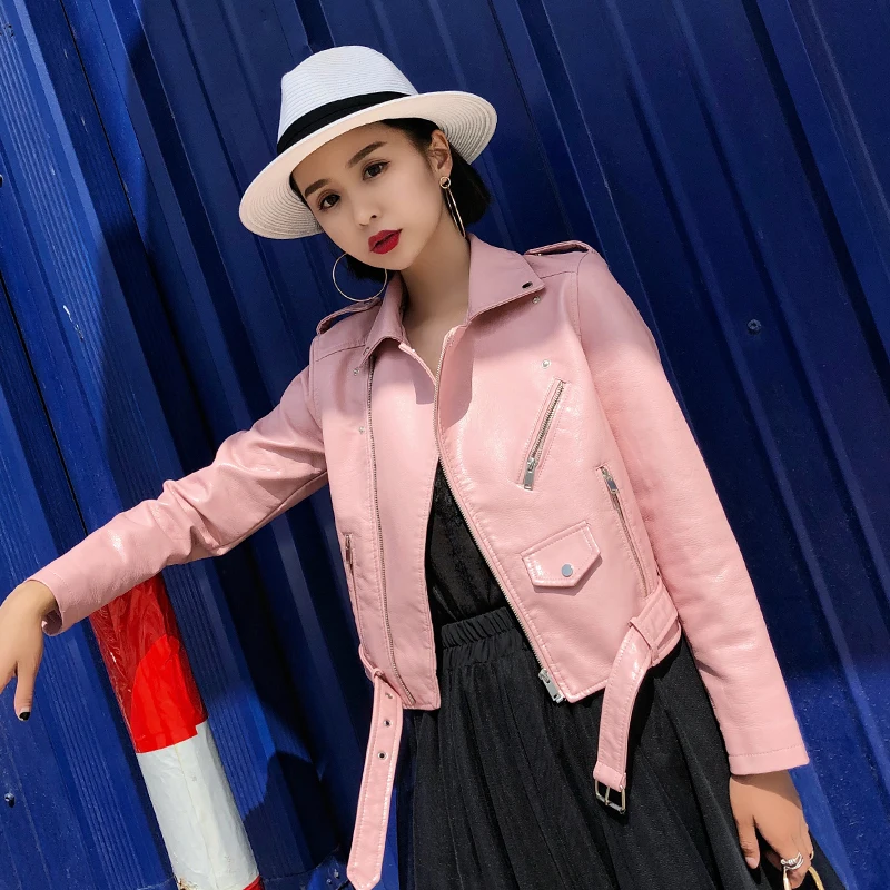 Женская байкерская куртка из искусственной кожи в стиле панк | одежда