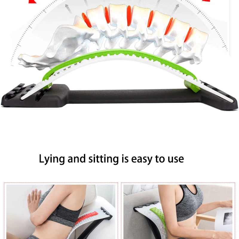 

Back Stretch Spine Massager Durable Materials 3 Settings Adjustable Arch Multi-level Design Relieving Tension Pain Dropshipping