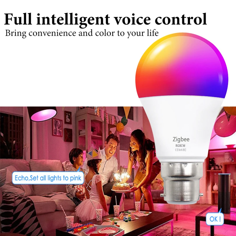 

NEW E22 Smart Control Lamp Led RGB Light Dimmable 9W 10W RGBW Led Lamp Colorful Changing Bulb Led Lampada RGBW White Decor Home