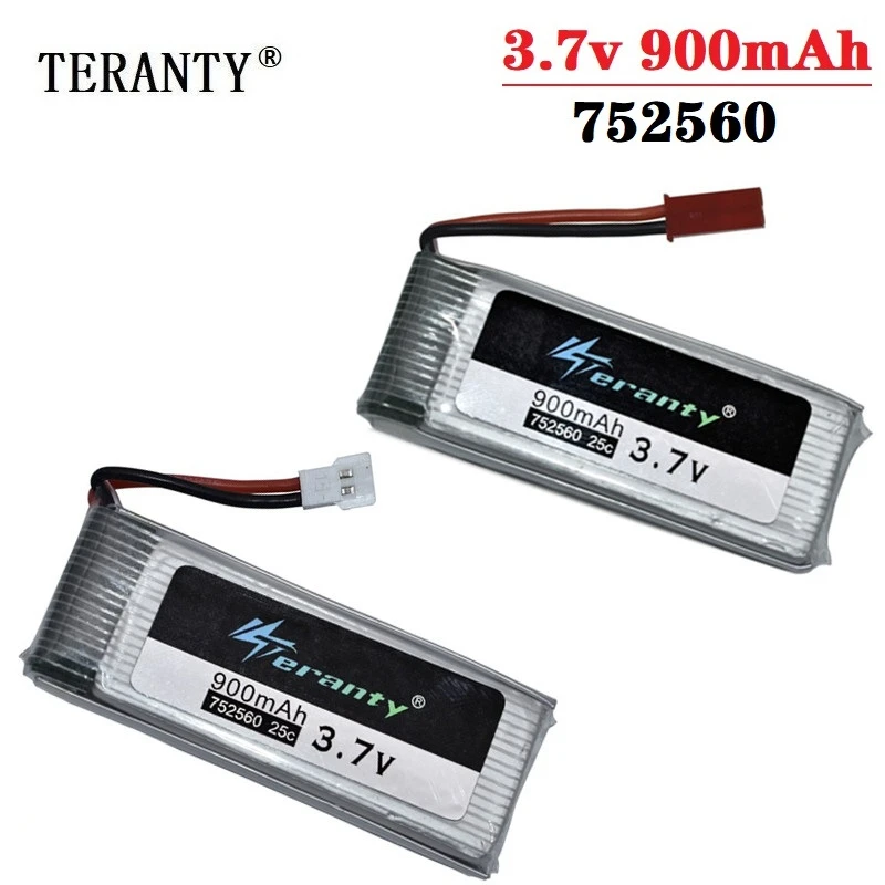 Аккумулятор 3 7 в 900 мАч 752560 для X5 X5C X5SC 8807 Вт A6 A6W M68 аккумулятор lipo Дронов запасные