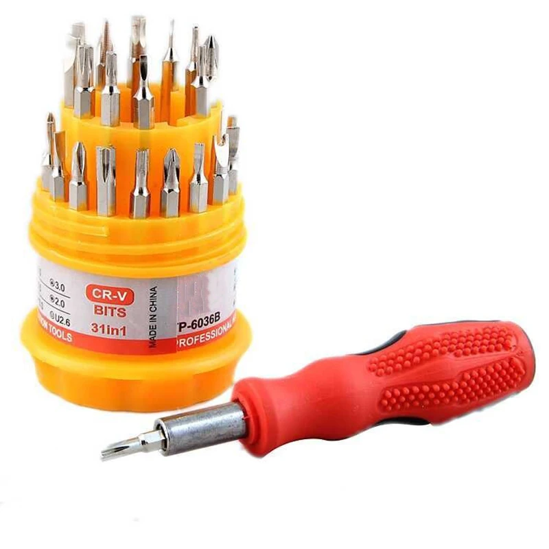 

31Pcs Screwdriver Kit Small Mini Combination Universal Hand Tool Set Dismountable Antiskid Handle Multifunction Repair