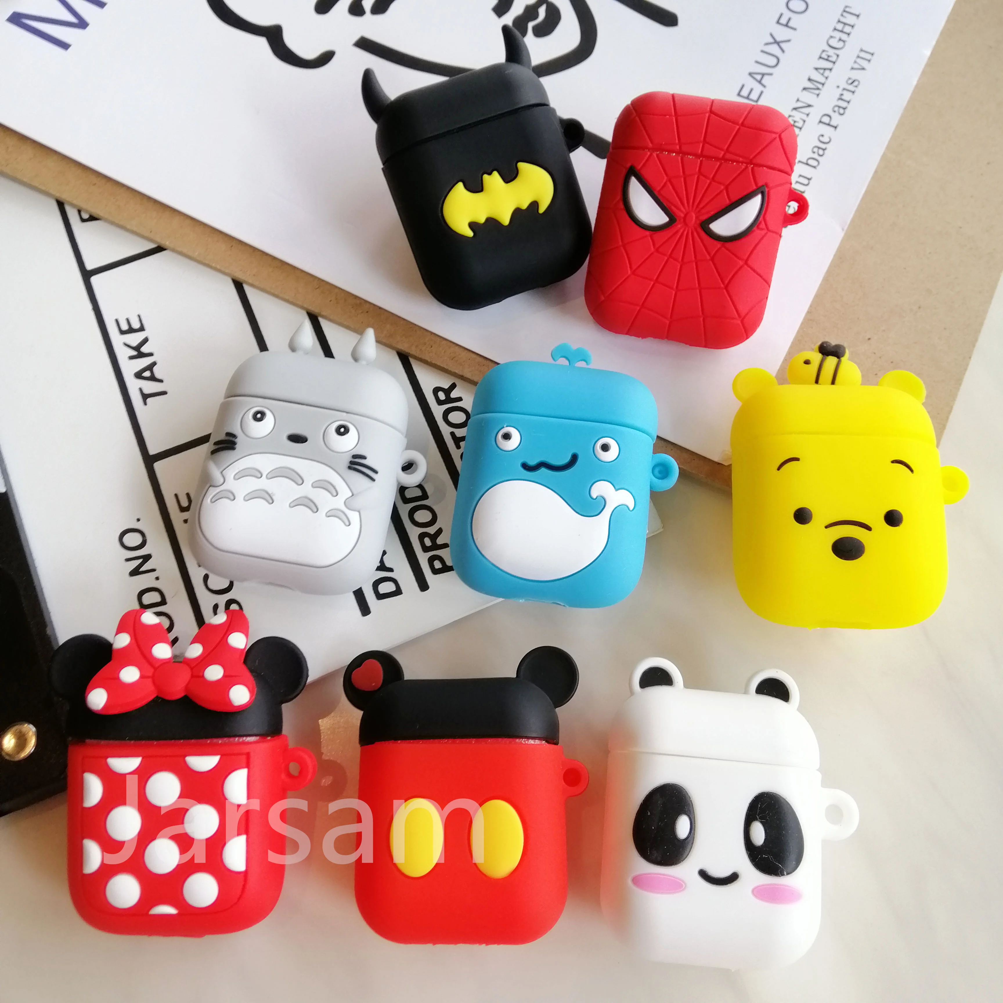 Для AirPods чехол 3D милый кот для разделывания свиньи утки Kawaii аниме мультяшный