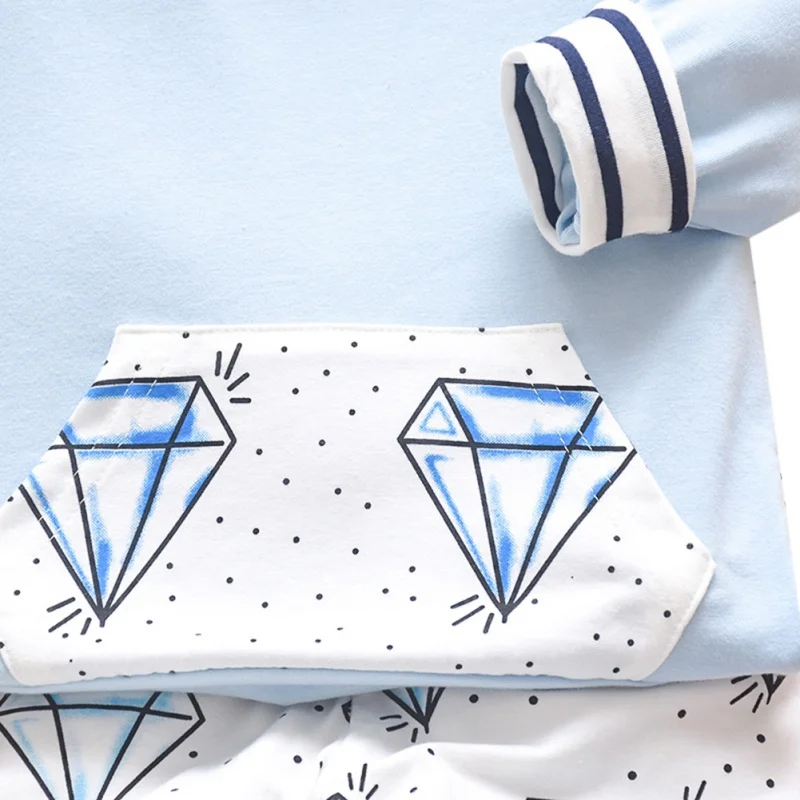 

Casual Baby Boy Clothes Printing Long Sleeve Hoodie + Trousers Kids Outfit Set