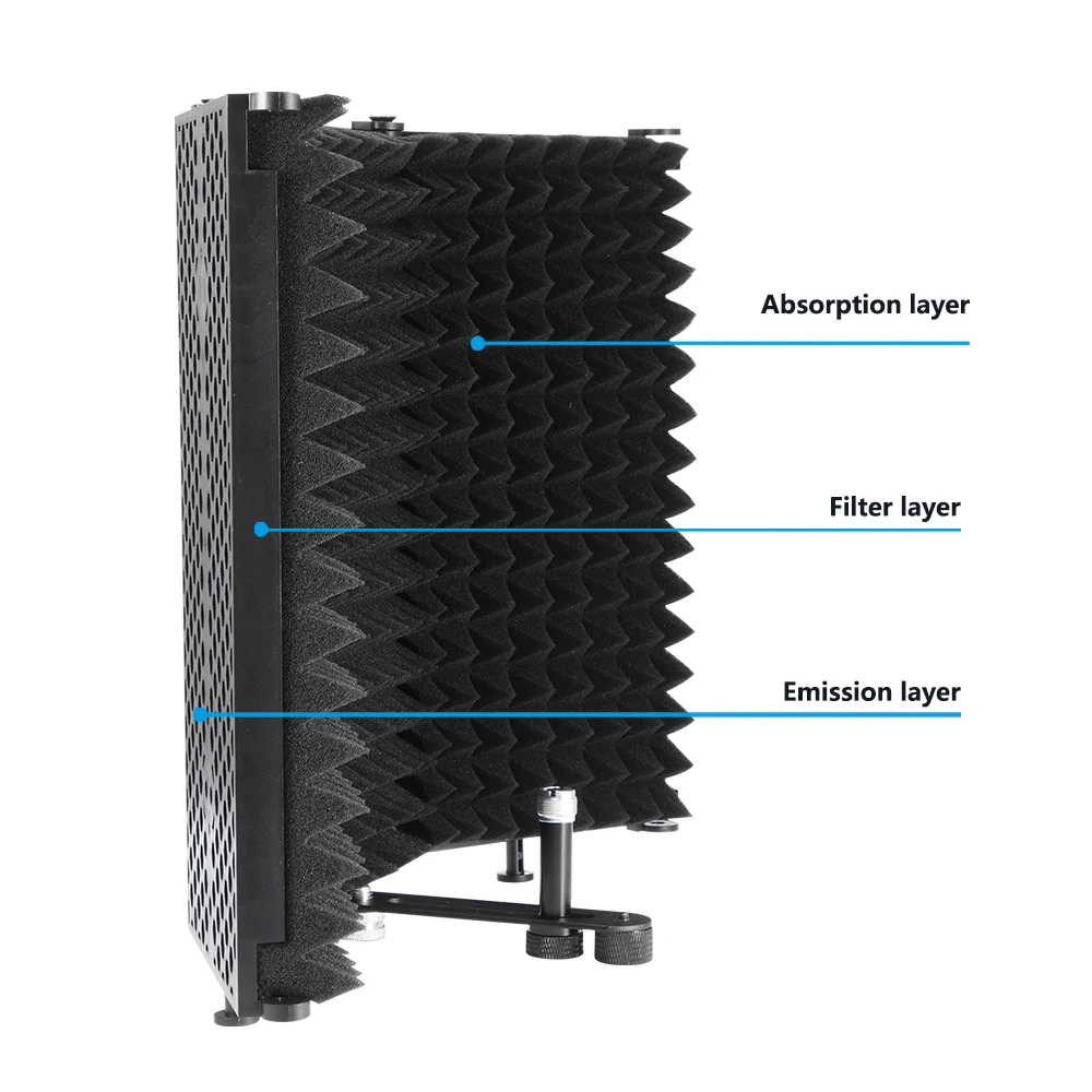 

Foldable Microphone Acoustic Isolation Shield Acoustic Foams Panel Studio For Recording Live Broadcast Microphone Accessories