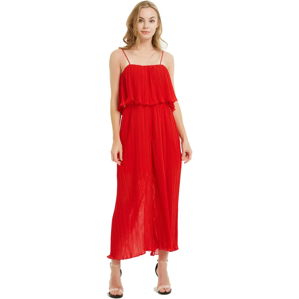 Комбинезон женский с открытыми плечами модный длинный свободный пикантный боди