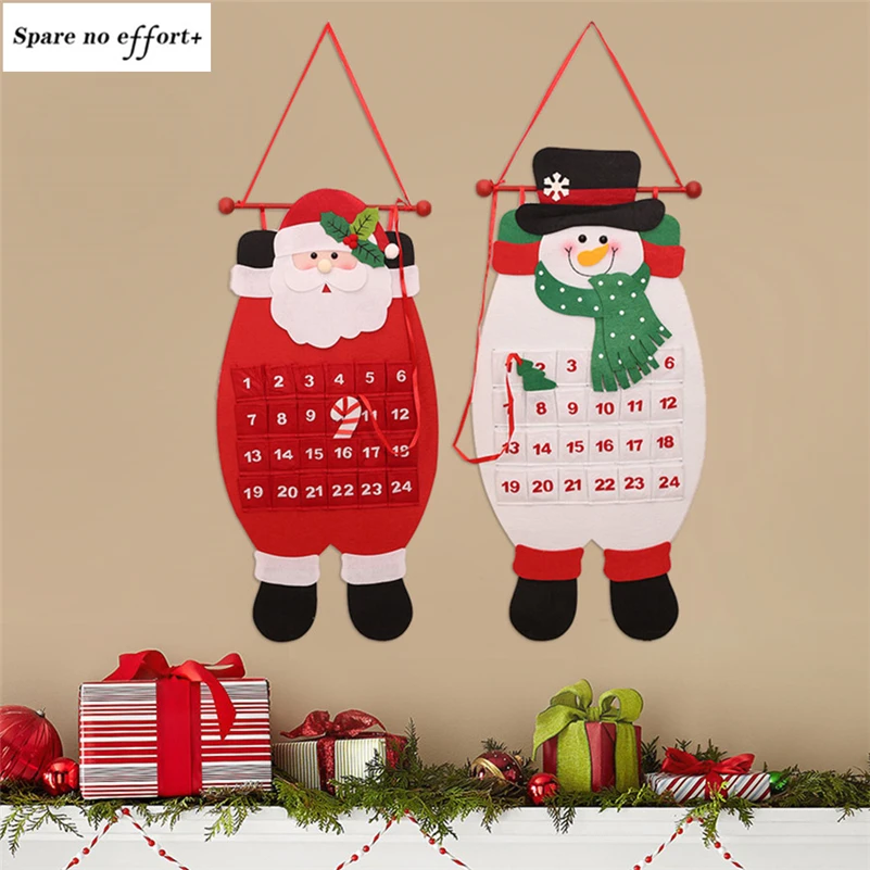 Санта Клаус Снеговик Рождественский календарь Natal Advent de navidad рождественские