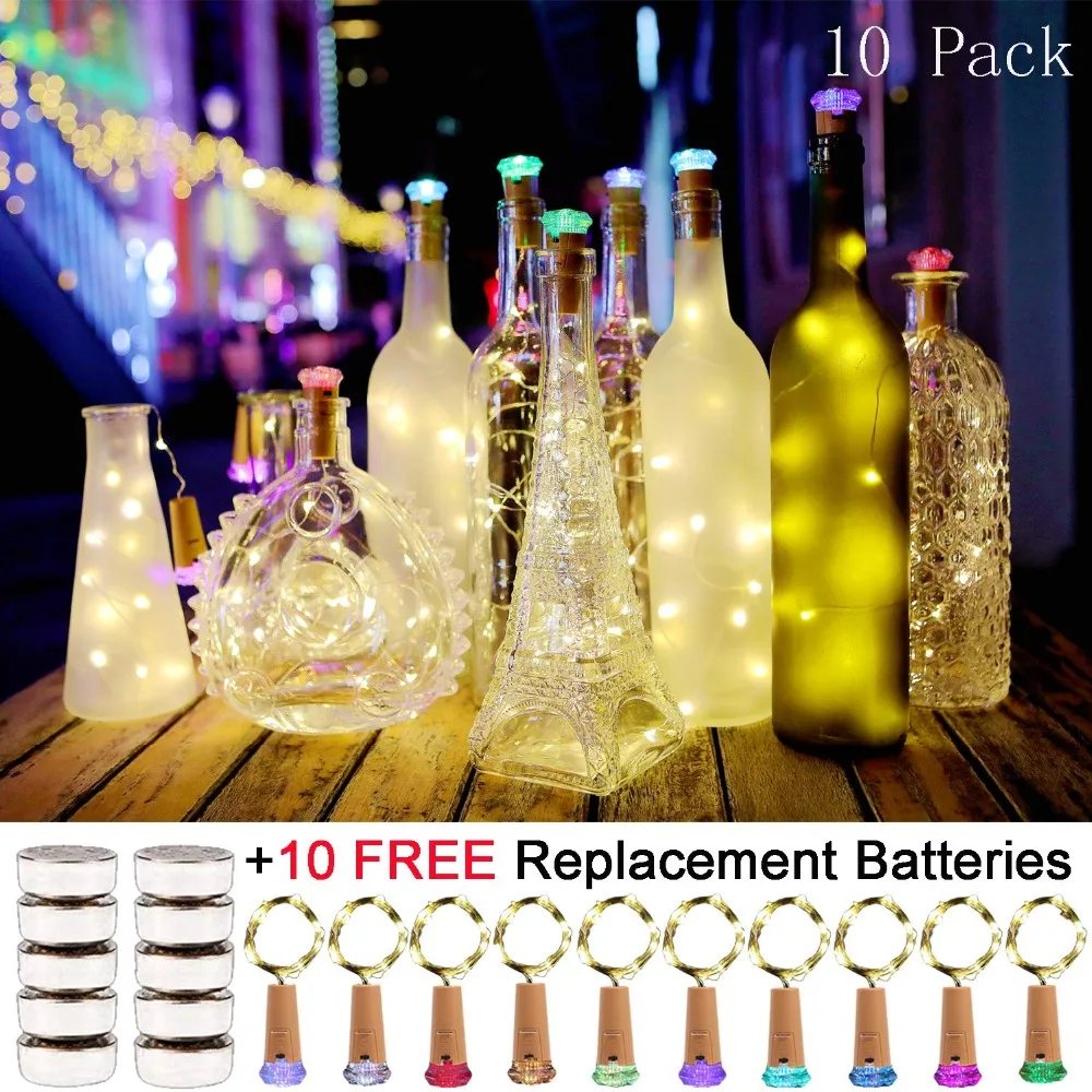 Светильники в форме винных бутылок 10 шт. упаковке светодиодные