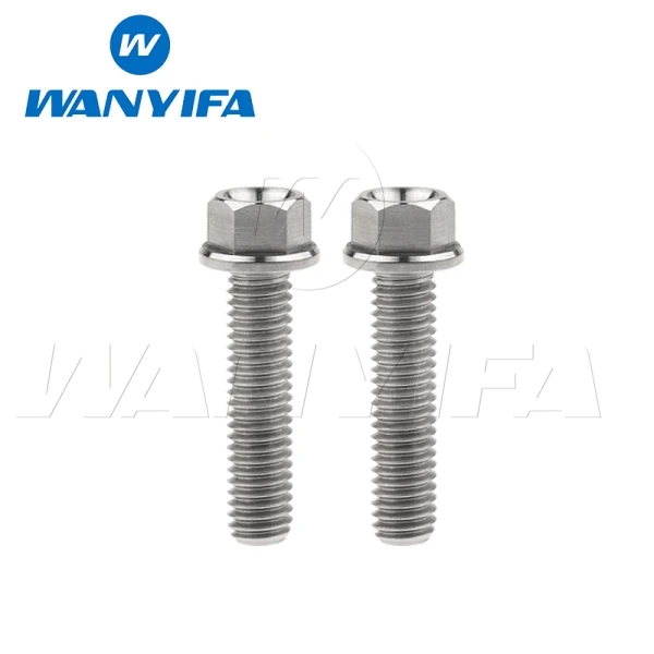 M6x25 Titanium Титановый "Wanyifa" информацию о работоспособности системы/индикаторе температуры винт для велосипеда M6x10 15 20 25 30 35, 40 45 50 55 60 65 мм велосипедный винты с шестигранной головкой фланец крепления - Цвет: M6x25 Titanium