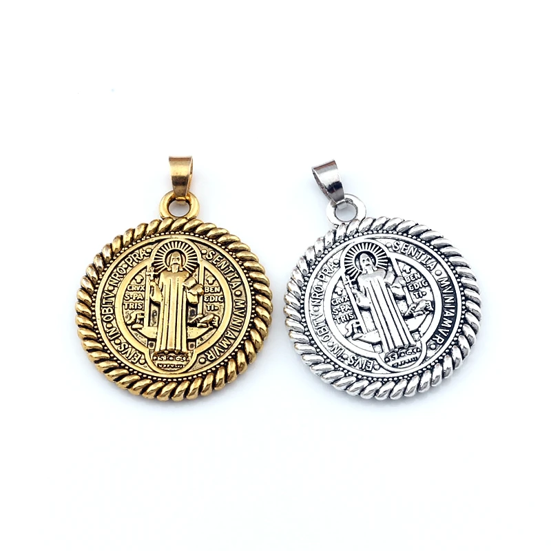 Медаль Святого Бенедикта де нурсии 4 шт./лот подвесные шармы бусины подходят для