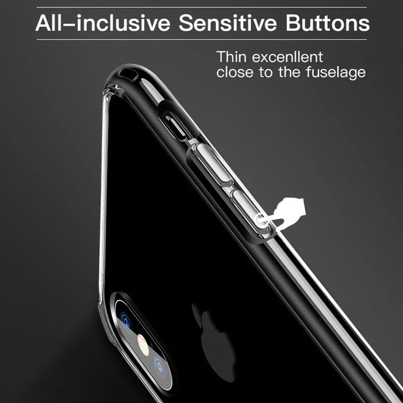 Slim Thin TPU Case for iPhone 6 6s 7 8 Plus X XS Max XR 11 12 Mini Pro SE 2020 Soft Phone Back Cover with Dust Plug 11Pro 12Mini