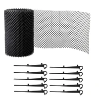 gutter mesh guard leaf protection mat netting for gutter with 10 clip fixing hooks leaf protection cover netting to stop gutte