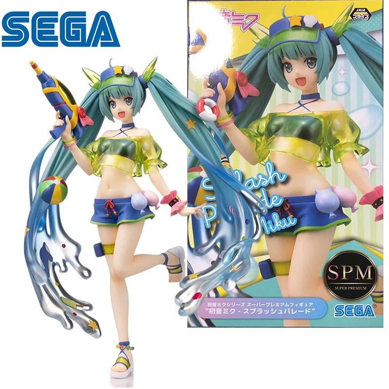 

Оригинальная Аниме Фигурка SEGA VOCALOID Hatsune Miku Splash парад водяной пистолет SPM ПВХ экшн-фигурка Коллекционная модель игрушка для детей
