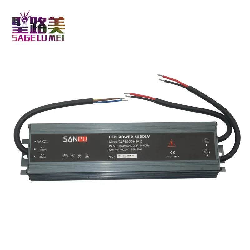 Сверхтонкий водонепроницаемый светодиодный блок питания для наружного