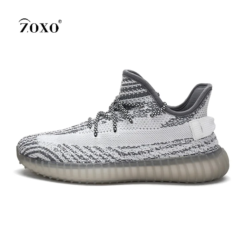 ZOXO кроссовки дышащая обувь из сетчатого материала Повседневное черно белую