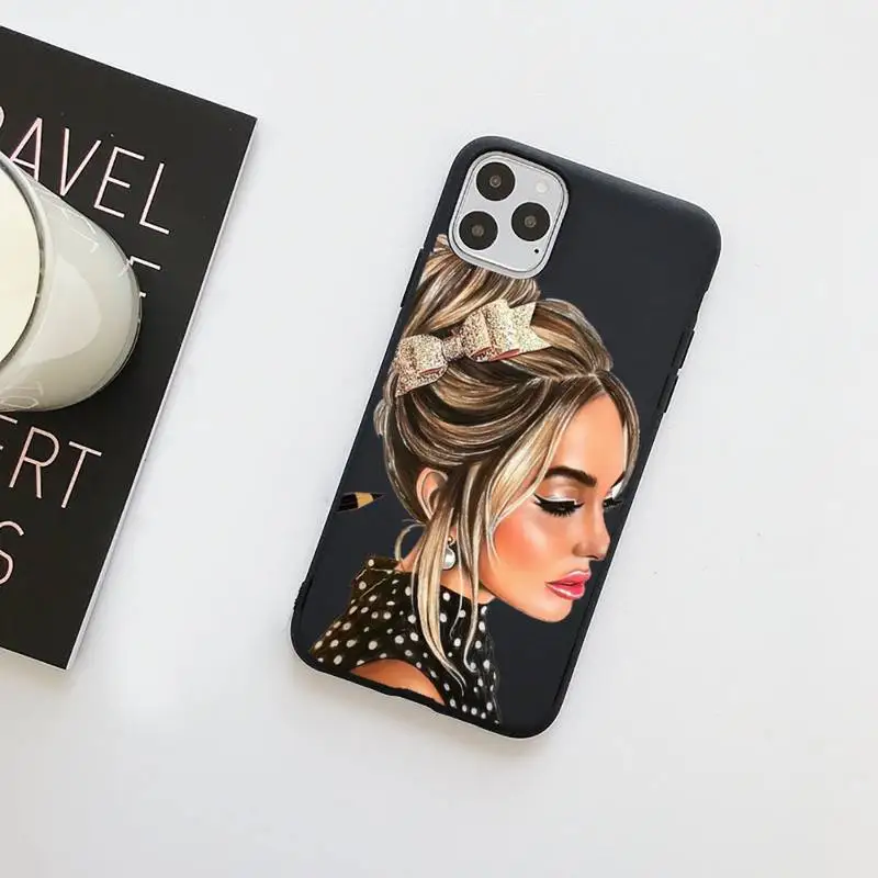 

Fashion Coffee Girl Boss Phone Case for iPhone 7 8 11 12 Pro X XS Max XR Samsung A S 10 20 50 Plus pro mobile bags