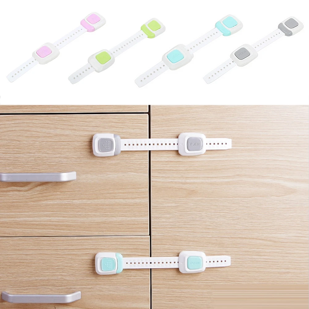 ABS Гибкий антиприклеиваемый практичный защитный ящик для детей двойная кнопка