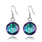 Szjinao 100% 925-серьга из серебра наивысшей пробы с мистик топазом Висячие серьги для женщин ювелирные изделия серьги с кубическим цирконием серьги