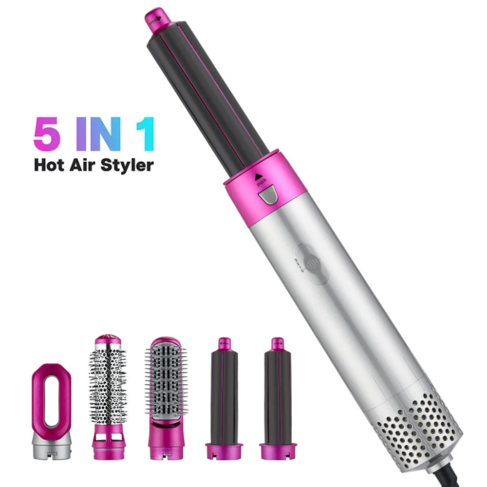 

Hair Dryer Set One Step Hair Dryer And Volumizer Curling Iron & Straightener Hair Dryer Hot Air Brush Hot Comb Heat Brush 5 in 1