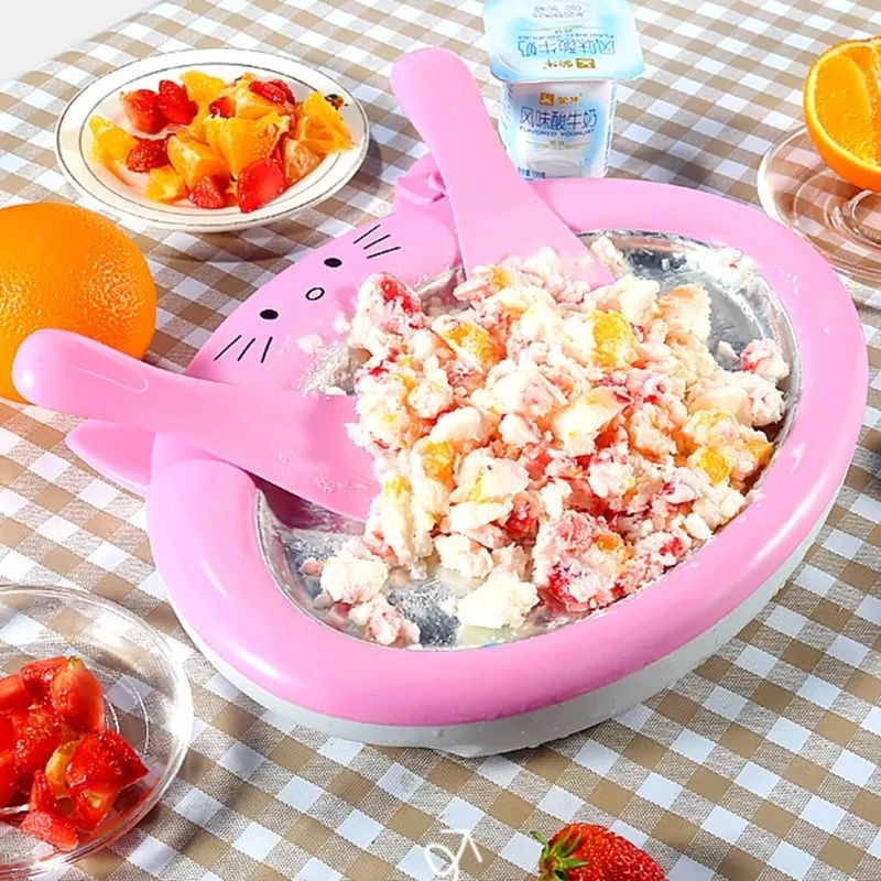 Ice Cream Maker Instant Yogurt Freeze Ice Roll Time Pan For Health Homemade Rolled Ice Cream Freeze Yogurt Machine For Kids