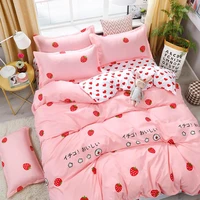 strawberry bedding set printed 3in14in1 home textile adults kids bedroom dormitory duvet cover bed linen sheet pillowcase