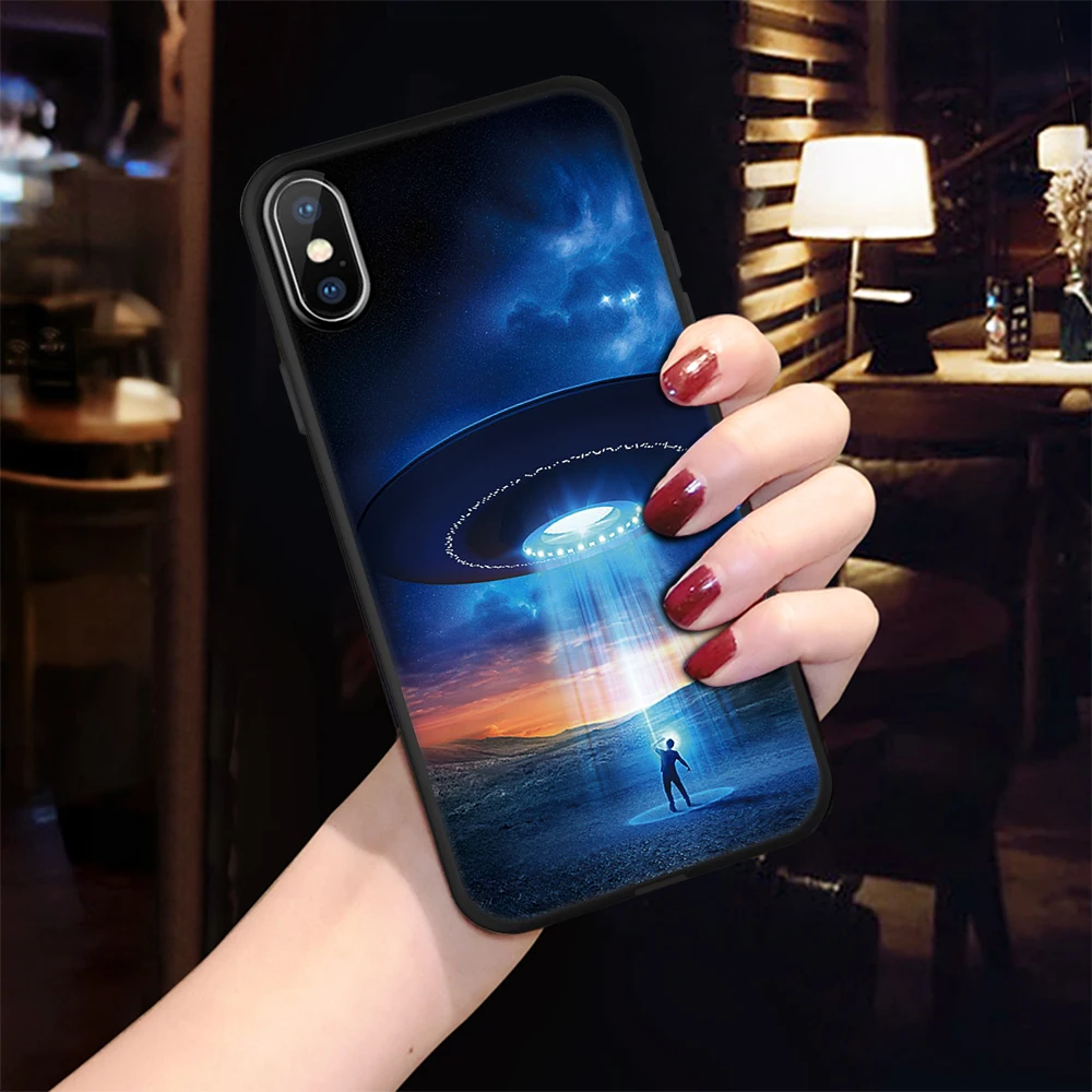 Черный ТПУ окрашенный чехол для iPhone 8 7 6 6S Plus X XS Max X 5 5S SE чехол Funda iPhone8 iPhone7 Plus силиконовый мягкий модный чехол