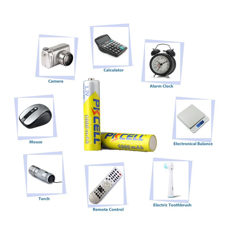 4 шт./лот PKCELL 1 2 V 1000mAh NiMh AAA аккумуляторная батарея и шт батарейный блок для