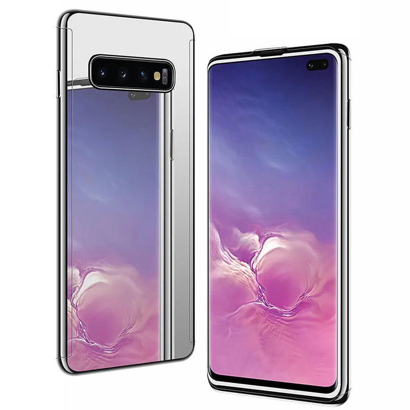 Для samsung Galaxy S10 роскошное покрытие для чехла 360 PC зеркальная поверхность задняя