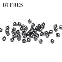 btfbes gear shape black hematite natural stone charm spacer loose beads for jewelry making diy bracelets accessories 5x4mm 95pcs