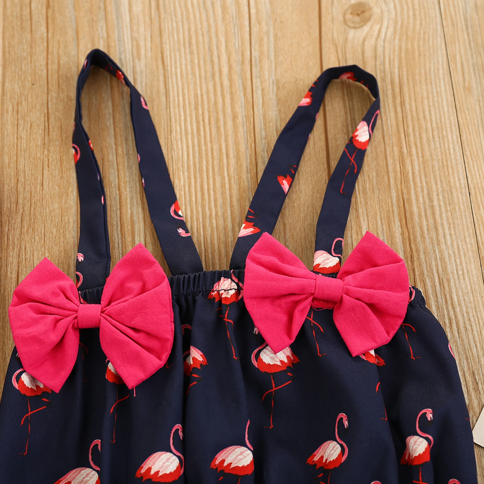 Купальник для маленьких девочек из 3 предметов с принтом фламинго на бретельках