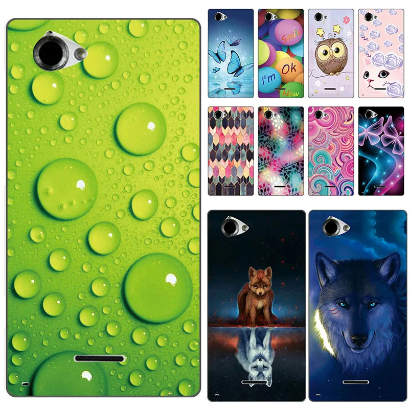 

Soft Phone Case for Sony Xperia L S36H C2105 Cases Panda Funda Colorful Flower Silicone TPU Back Cover Shell